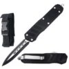 9" Black Piranha OTF Dual Action Automatic Pocket Knife -SHURIKEN Sales Store 113LBKDP20 20Copy