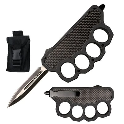Carbon Fiber Knuckle Out The Front OTF Knife 3 Carbon Fiber Knuckle Out The Front OTF Knife