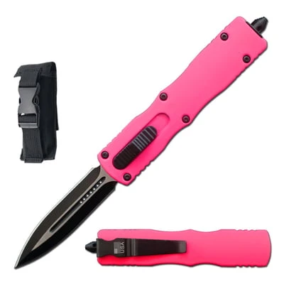 7.5" Pink Death Stalker Automatic Dual Action Out The Front Knife 3 7.5" Pink Death Stalker Automatic Dual Action Out The Front Knife