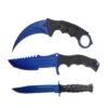 3 Pc Combo CSGO Blue Tactical Fixed Blade Knife Set - Karambit, Huntsman, Combat Knife 1 3 Pc Combo CSGO Blue Tactical Fixed Blade Knife Set - Karambit, Huntsman, Combat Knife -SHURIKEN Sales Store 20 099BL3 1