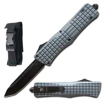 9" Grey Matrix Out Of The Front OTF Automatic Knife 3 9" Grey Matrix Out Of The Front OTF Automatic Knife