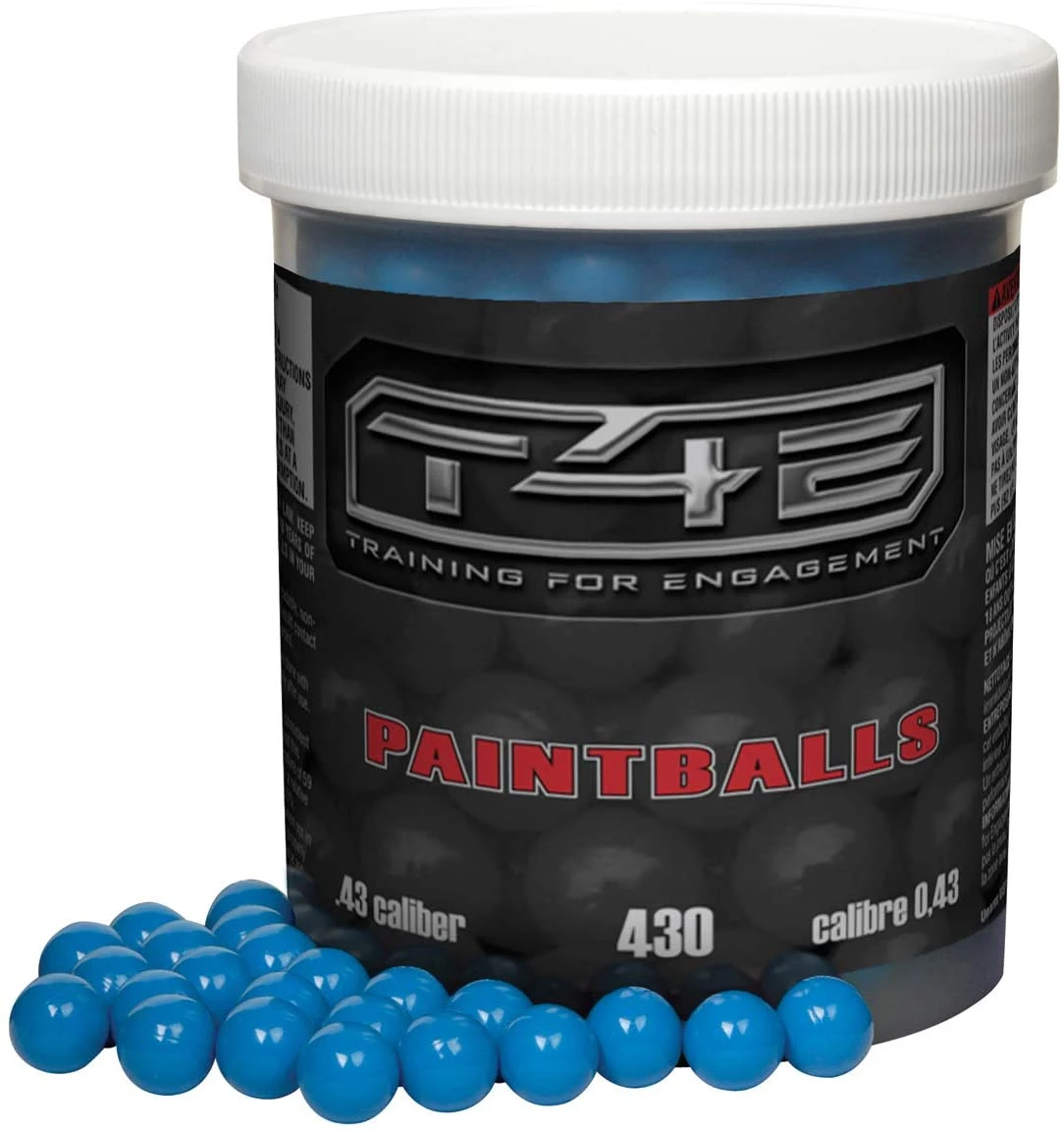 T4E Premium .43 Caliber Paintballs, Blue, 430 Count Jar 3 T4E Premium .43 Caliber Paintballs, Blue, 430 Count Jar