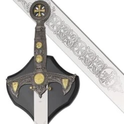 Medieval Century Templar Knight Crusader Sword With Wall Plaque -SHURIKEN Sales Store 2D1 SI16904 3
