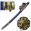 Blue Japanese Tachi Ceremonial Katana Samurai Sword Hand Forged -SHURIKEN Sales Store 2M3SI159842.1