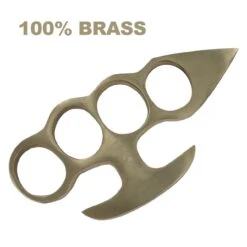 100% Pure Brass Knuckleduster Novelty Paper Weight Accessory