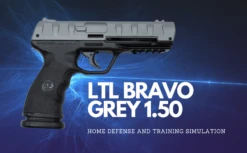 Bravo Grey 1.50 .50 Cal Self Defense Pepper Air Pistol Paintball Gun Marker Weapon -SHURIKEN Sales Store 440 149 BI 6