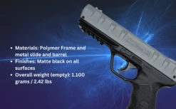 Bravo Grey 1.50 .50 Cal Self Defense Pepper Air Pistol Paintball Gun Marker Weapon -SHURIKEN Sales Store 440 149 BI 8