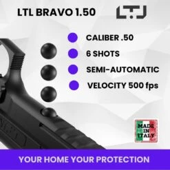 Bravo 1.50 .50 Cal Self Defense Pepper Air Pistol Paintball Gun Marker Weapon -SHURIKEN Sales Store 440 149 BK 3
