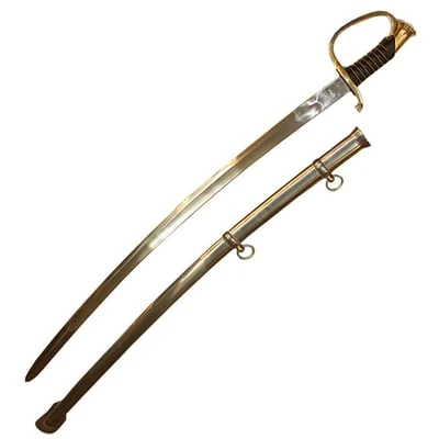 Light Cavalry Saber 40" Carbon Steel Blade Replica Sword 3 Light Cavalry Saber 40" Carbon Steel Blade Replica Sword