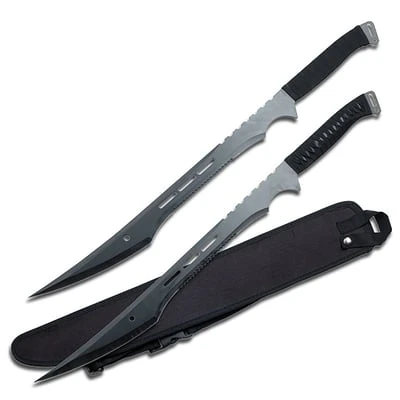 27" Full Tang Twin Fighting Ninja Sword Set W/ Sheath 3 27" Full Tang Twin Fighting Ninja Sword Set W/ Sheath
