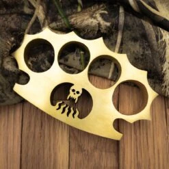 Pure Brass Demonic Skull Knuckle Paper Weight -SHURIKEN Sales Store 6B1 BN2787 4