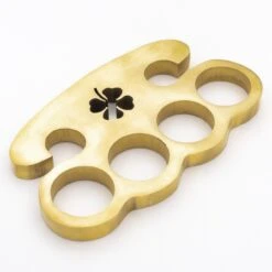 Rare Lucky Charm 100% Pure Brass Knuckle Paper Weight Accessory -SHURIKEN Sales Store 6B1 BN2859 3