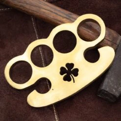 Rare Lucky Charm 100% Pure Brass Knuckle Paper Weight Accessory -SHURIKEN Sales Store 6B1 BN2859 4