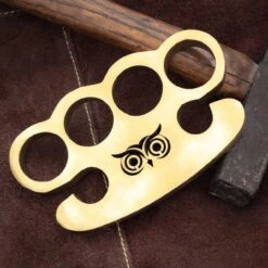 Wise Owl Pure Brass Knuckle Paper Weight -SHURIKEN Sales Store 6B1 BN2860 4