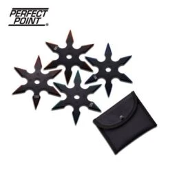Perfect Point 4 Inches 4 Pcs 6 Point Throwing Stars
