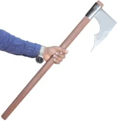 Handcrafted Forged Carbon Steel Medieval Battle Axe 30.5" -SHURIKEN Sales Store AX012 03
