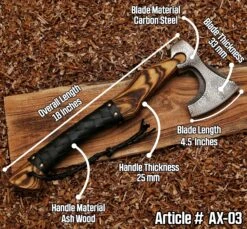 Handmade Norse Lion Functional Viking Axe Hatchet -SHURIKEN Sales Store AX03 8