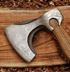 Hand Forged Valknut Viking Axe -SHURIKEN Sales Store AX05 6