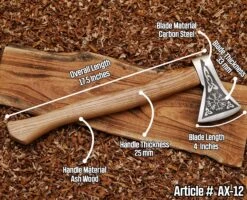 Vegvisir Viking Compass Axe Camping Hatchet -SHURIKEN Sales Store AX12 8