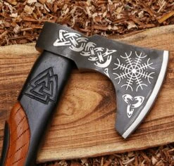 Carbon Steel Viking Battle Ready Axe -SHURIKEN Sales Store AX17 5