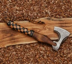 Vine Viking Axe With Leather Wrapped Ash Wood Handle -SHURIKEN Sales Store AX4 5