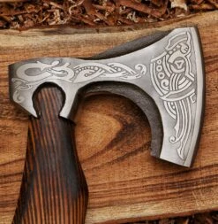 Vine Viking Axe With Leather Wrapped Ash Wood Handle -SHURIKEN Sales Store AX4 6