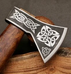 Hand Forged Celtic Viking Battle Axe -SHURIKEN Sales Store AX7 6