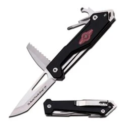 Busted Knuckle Garage Manual Folding Black Knife With Multi Tools