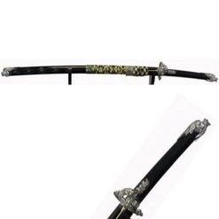 Dragon Samurai Katana Sword With Two Throwing Knives