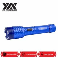 DZS Blue Delta Stun Gun 10 Million Volt Rechargeable With LED Flashlight -SHURIKEN Sales Store DZS1500BL3