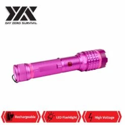 DZS Pink Delta Stun Gun 10 Million Volt Rechargeable With LED Flashlight -SHURIKEN Sales Store DZS1500PK3