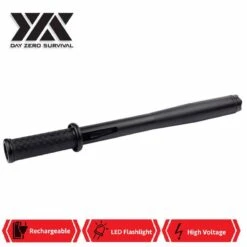 DZS Tactical LED Self Defense Stun Gun Baton Rechargeable -SHURIKEN Sales Store DZS35000BK3