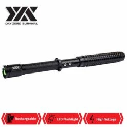 DZS LED Tactical Flash Light Stun Gun Expandable Baton 16.5" - 18.75" -SHURIKEN Sales Store DZS5003