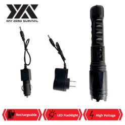 DZS Multifunction Led Flashlight With 25 Million Volts Stun Gun And Glass Breaker -SHURIKEN Sales Store DZSX4 2