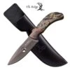 Elk Ridge 7.75 Inch Fixed Blade Hunting Knife Camo Coated Wood Handle -SHURIKEN Sales Store ER554CA
