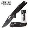 Elite Tactical Manual Folding Pocket Knife Black Carbon Fiber Handle 1 Elite Tactical Manual Folding Pocket Knife Black Carbon Fiber Handle -SHURIKEN Sales Store ET 1013