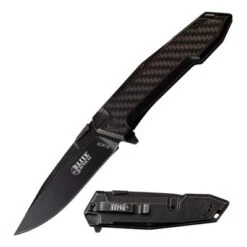 Elite Tactical 8.35 Inch Folding Pocket Knife Black Stonewash
