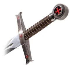 Crusader Knight Templar Red Cross Sword With Wall Mount -SHURIKEN Sales Store FL199117 4