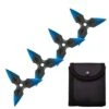 4 Pc Black/Blue Finish Three-Pointed Triangle Throwing Ninja Stars Shuriken -SHURIKEN Sales Store FL20704 5