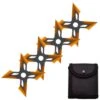 4 Pc Black/Orange Finish Four-Pointed X Throwing Ninja Stars Shuriken -SHURIKEN Sales Store FL20706 7