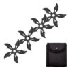 4 PC Set Black Ninja Throwing Stars Anime Shuriken Knife Curve Blade Five-Sided -SHURIKEN Sales Store FL20707 1