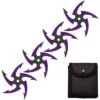 4 PC Set Black/PurpleFinish Cyclone Ninja Throwing Stars Shuriken Knife Five-Sided -SHURIKEN Sales Store FL20709 6