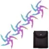 4 PC Set Titanium Finish Cyclone Ninja Throwing Stars Shuriken Knife Five-Sided -SHURIKEN Sales Store FL20709 8