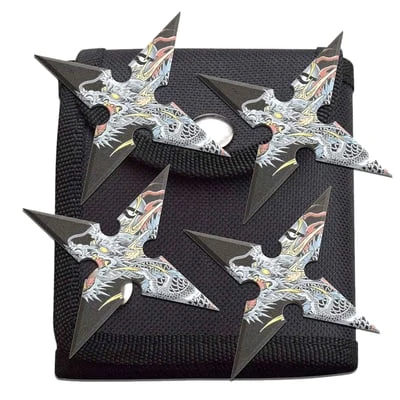 4 PC Dragon Shuriken Throwing Ninja Stars -SHURIKEN Sales Store FL20712