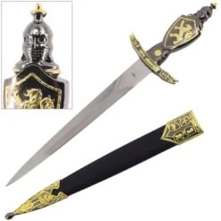 Lion Crusader Dagger With Scabbard