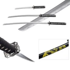 3pc Dragon Japanese Katana Samurai Sword Set Carbon Steel Blade Bushido Stand 5 3pc Dragon Japanese Katana Samurai Sword Set Carbon Steel Blade Bushido Stand -SHURIKEN Sales Store FL22928 5 2