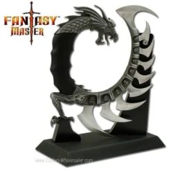 Skull Dragon Multi Blade Dagger W/ Stand