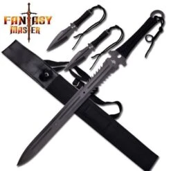 Ninja Sword With Set Of 2 Throwers Combo Deal With Sheath