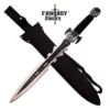 27" Gray Black Blade Demon Skull Gladius With Shoulder Sheath -SHURIKEN Sales Store FM681BK