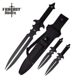 Fantasy Master Dual Blade Fantasy Sword With 2 Throwing Knives